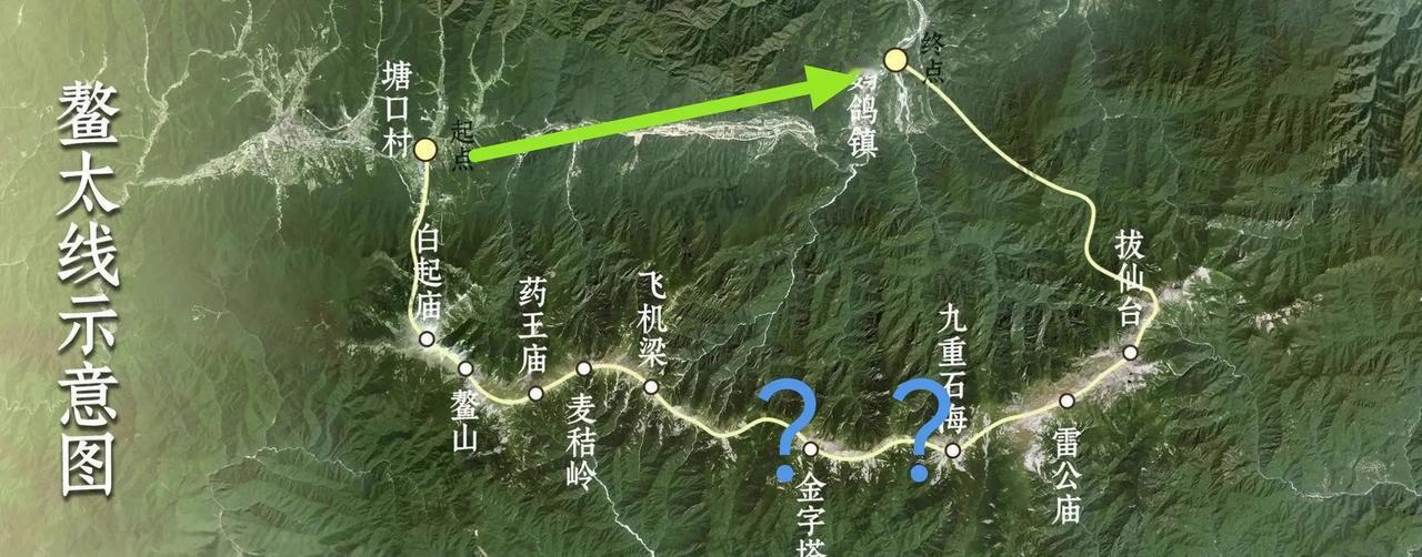 看鳌太线地图，有一个疑问对驴友来说，这条线路这么危险，为什么要走这么弯的线路？