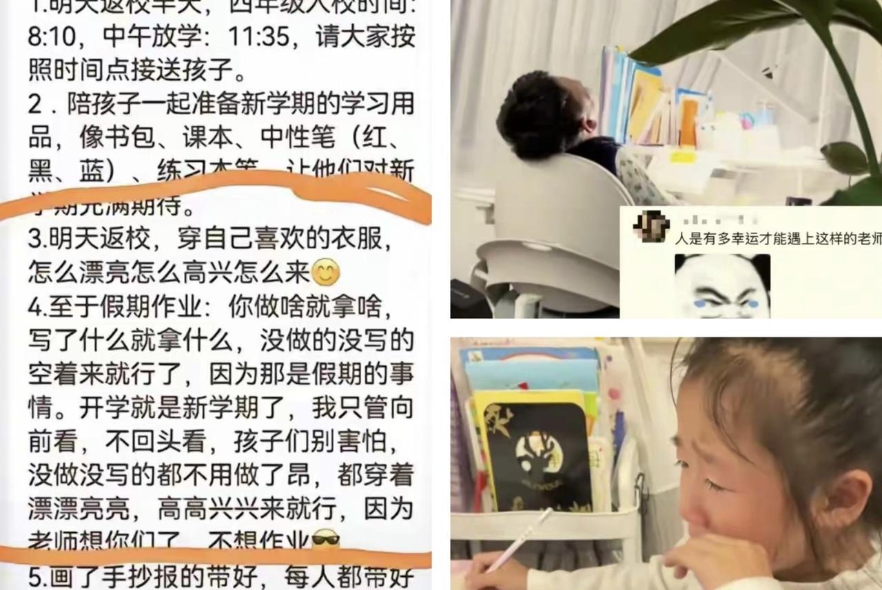 闹大了，老师班级群发返校通知，说不检查作业，没写就没写，只往前看，不回头看，教育