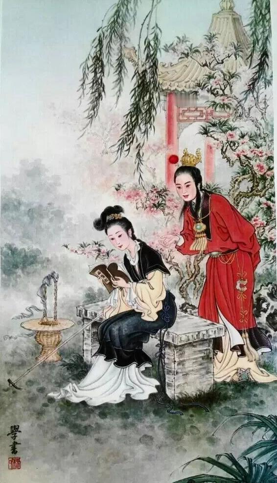 红楼梦工笔人物画欣赏1工笔美人图鉴