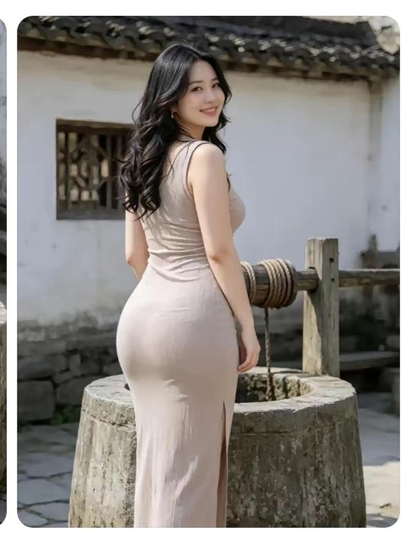 童年回忆！图中画面这口井，真是有年代感。用辘轳摇井绳，绳上有个挂