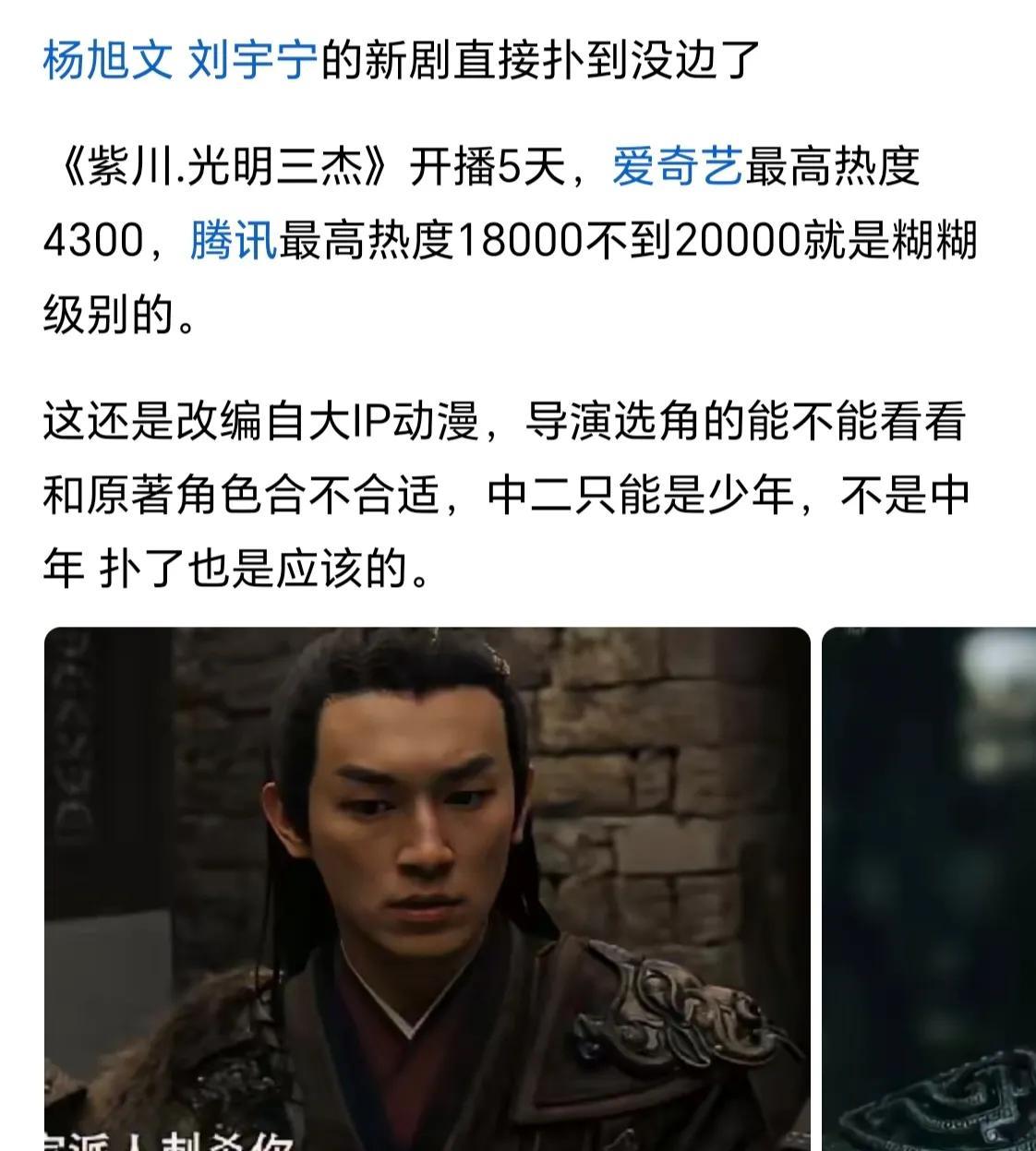 有人说：《紫川·光明三杰》，是刘宇宁最拉胯的一部剧，严重影响其顶流的身份。开播