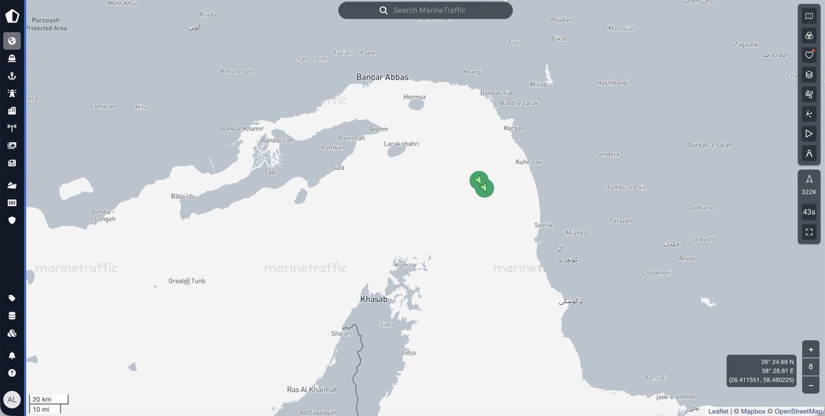 🔻Marinetraffic数据显示：中远海运COSCO的超大型集装箱船成功