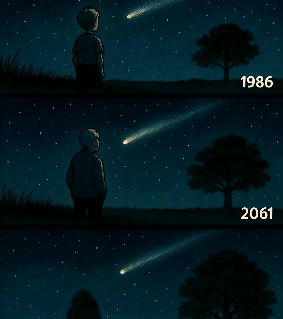 一生最多见过两次哈雷彗星！