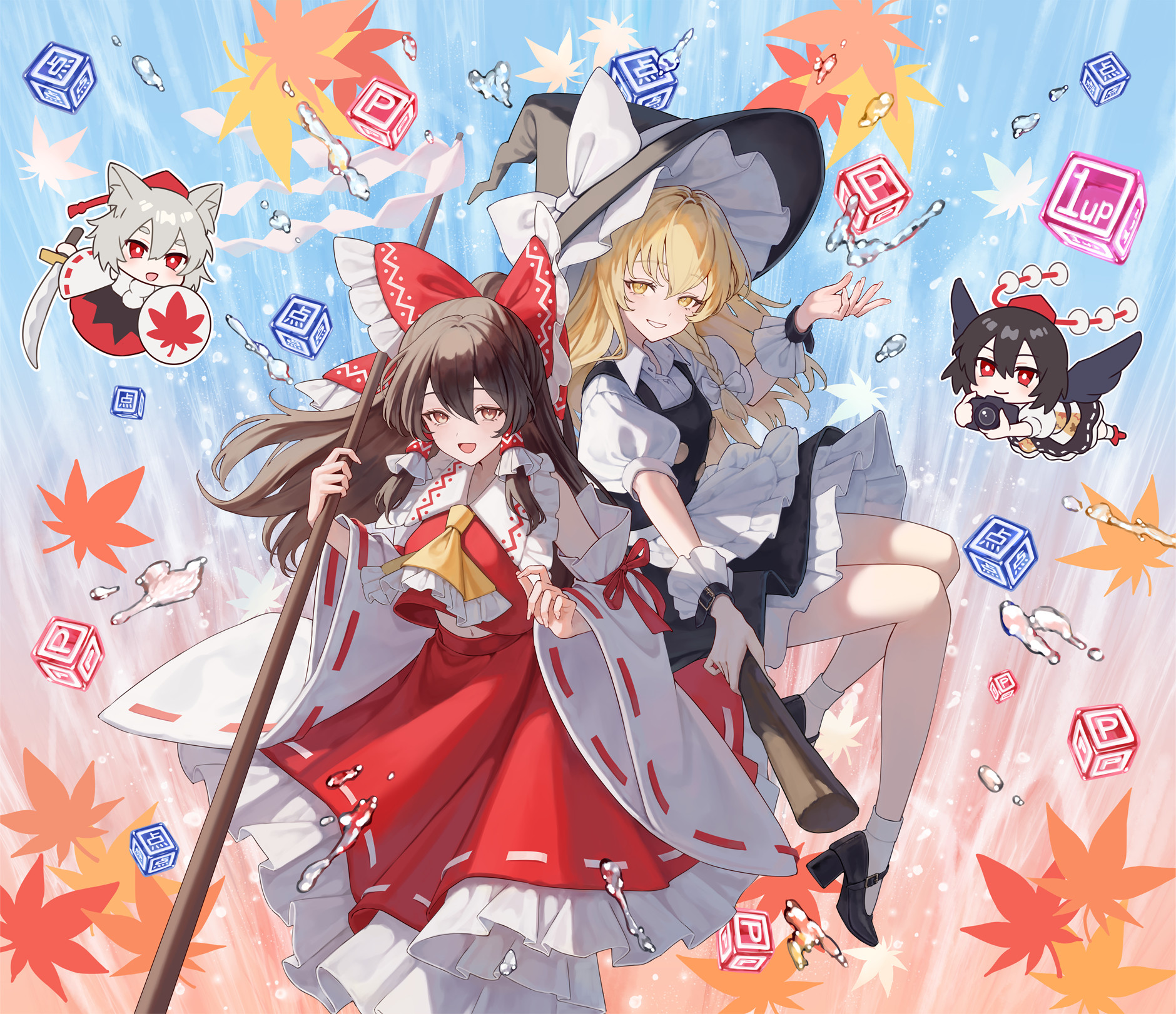 动漫灵梦魔理沙画师：鳥成pid：6066544​​​