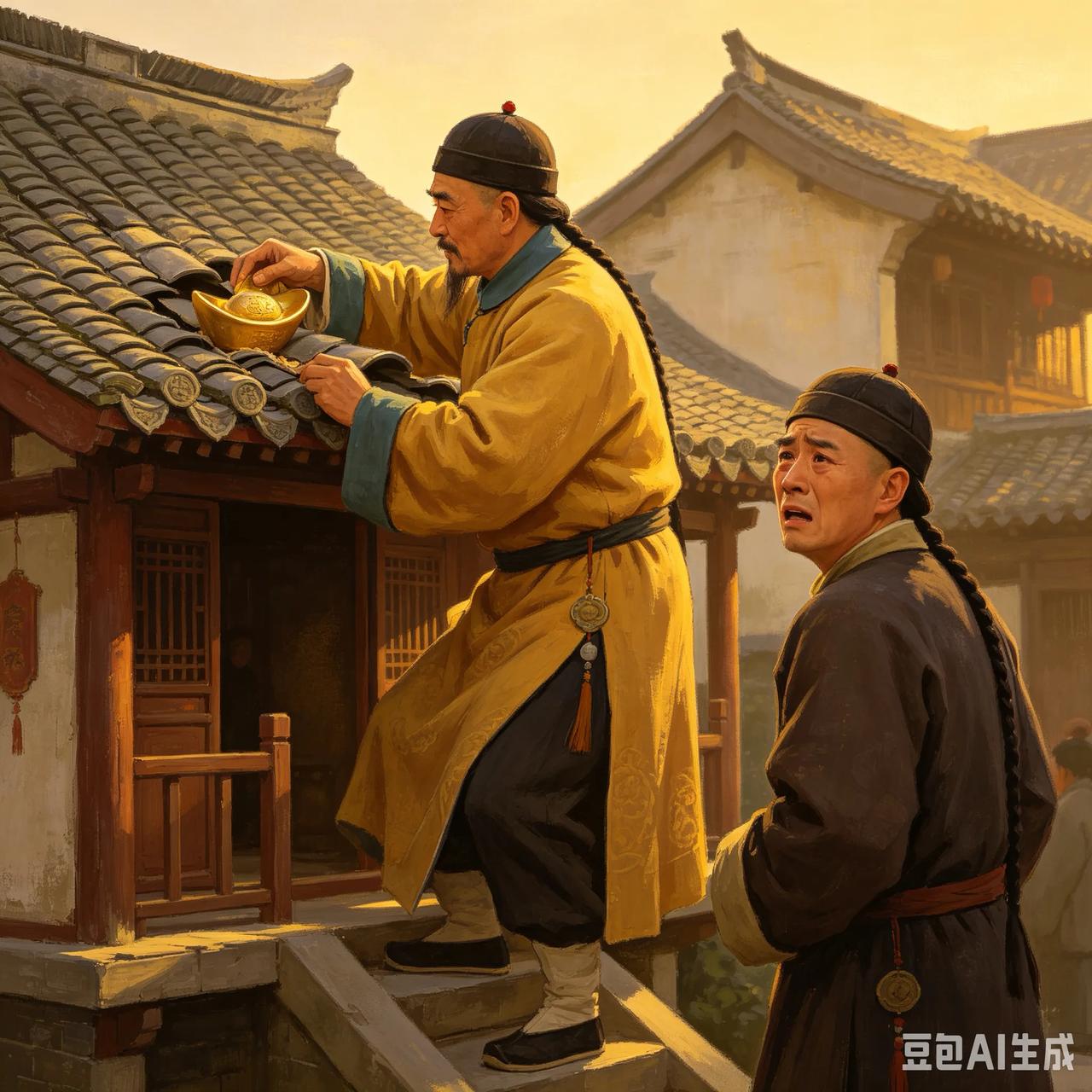 清朝时，新安人赵天如在一户黄姓人家教书。盛夏酷暑难耐，热得夜里睡不着觉，他便向房