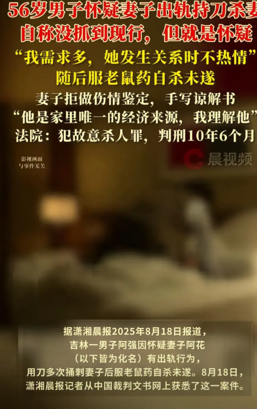吉林一56岁男子和妻子行房的时候发现妻子不配合了，没有之前热情了，怀疑妻子出轨了