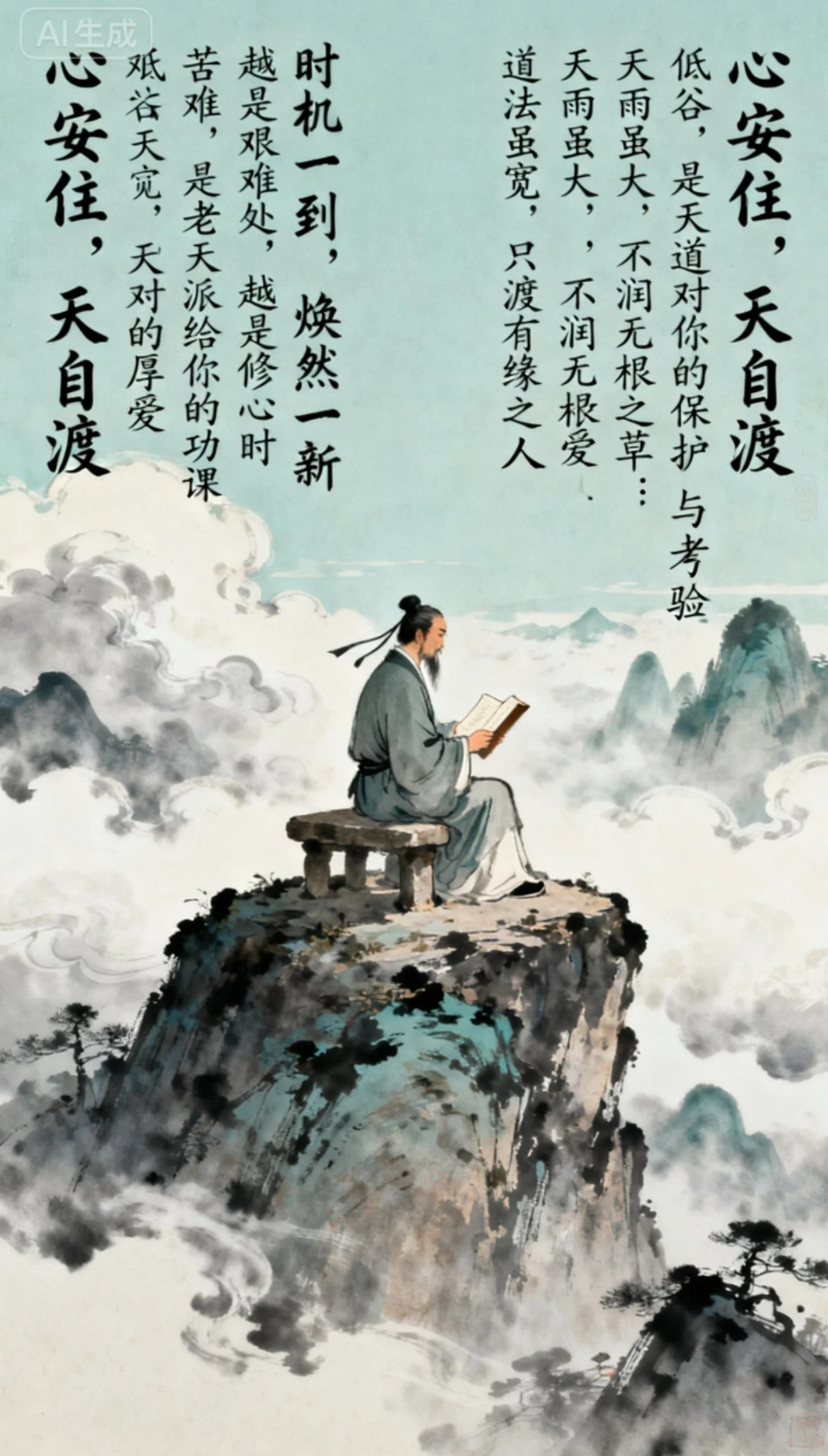 秦岭笑谈🌤️心安住，天自渡无论遭遇什么，哪怕天将倾覆，心先稳住。老天