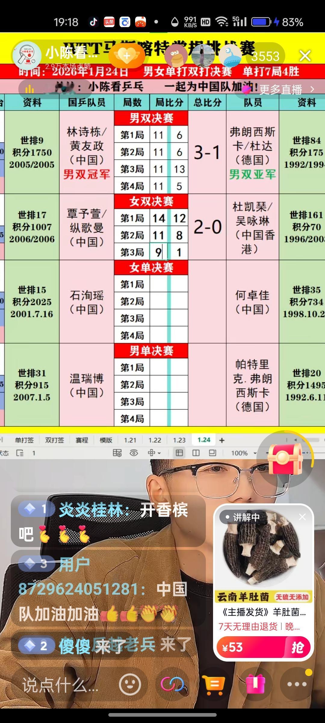 第三金又到手了！覃予萱/纵歌曼3:0胜了香港的杜凯琹/吴咏琳组合，获得了马斯喀