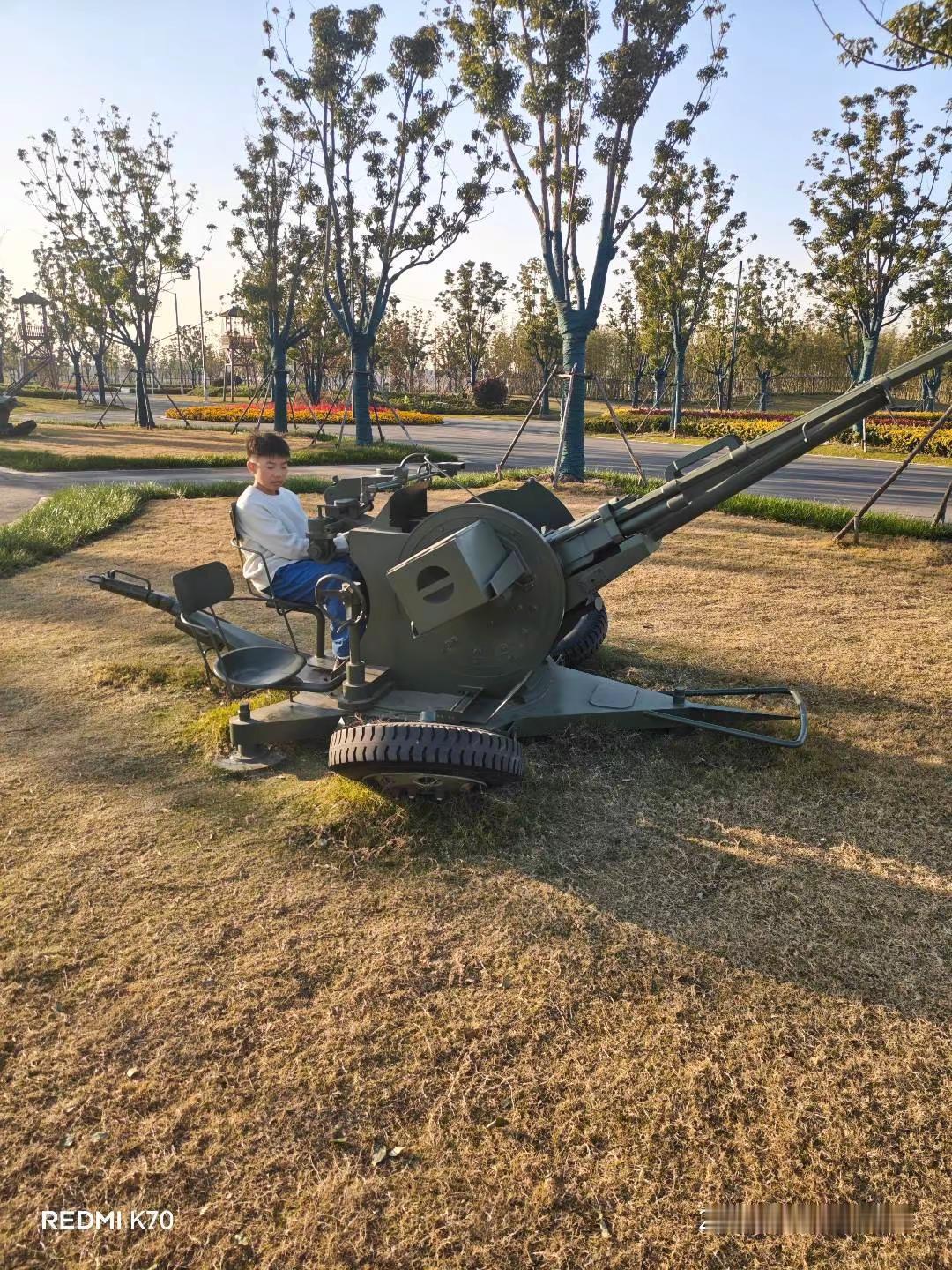 看到真的大炮坦克的高射炮军事科技大炮