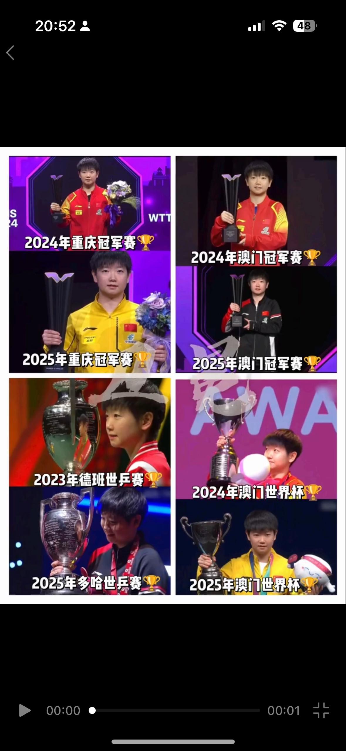2025年，孙颖莎火力全开，卫冕冠军！第四个冠军，澳门果然是孙颖莎的幸运城市！