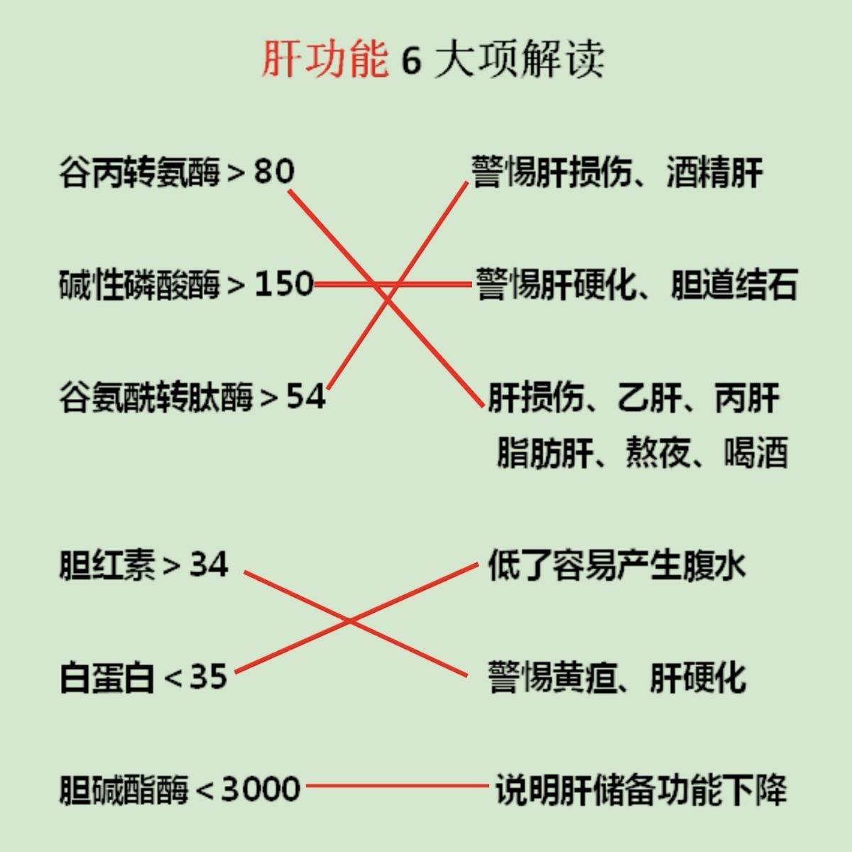 这6项指标,基本能看出来肝的功能好不好,比如肝有没有受损、胆道是否通畅...