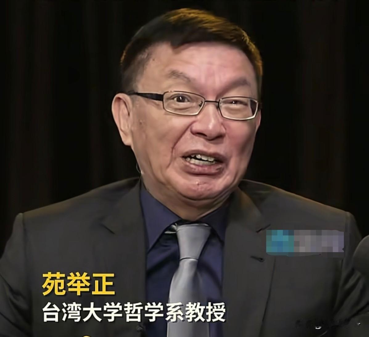 台湾时事评论员苑举正接受大陆媒体采访，并收到一份精美的礼物。苑举正教授开心表示：