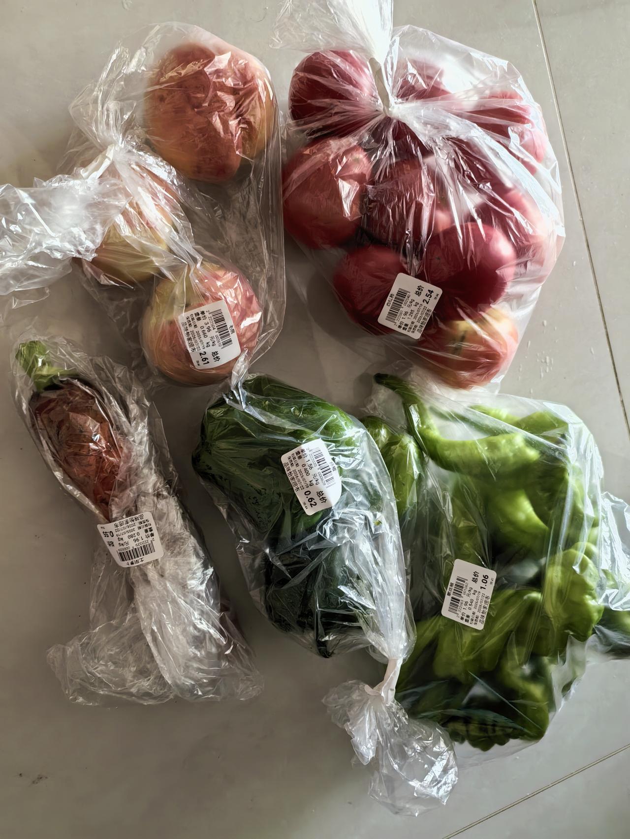 今天一大早去买菜，看看洛阳的物价。