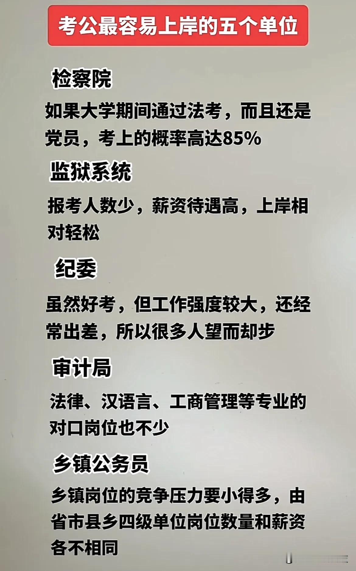 这个说的怕不准吧，据说现在哪个部门都难考呀！