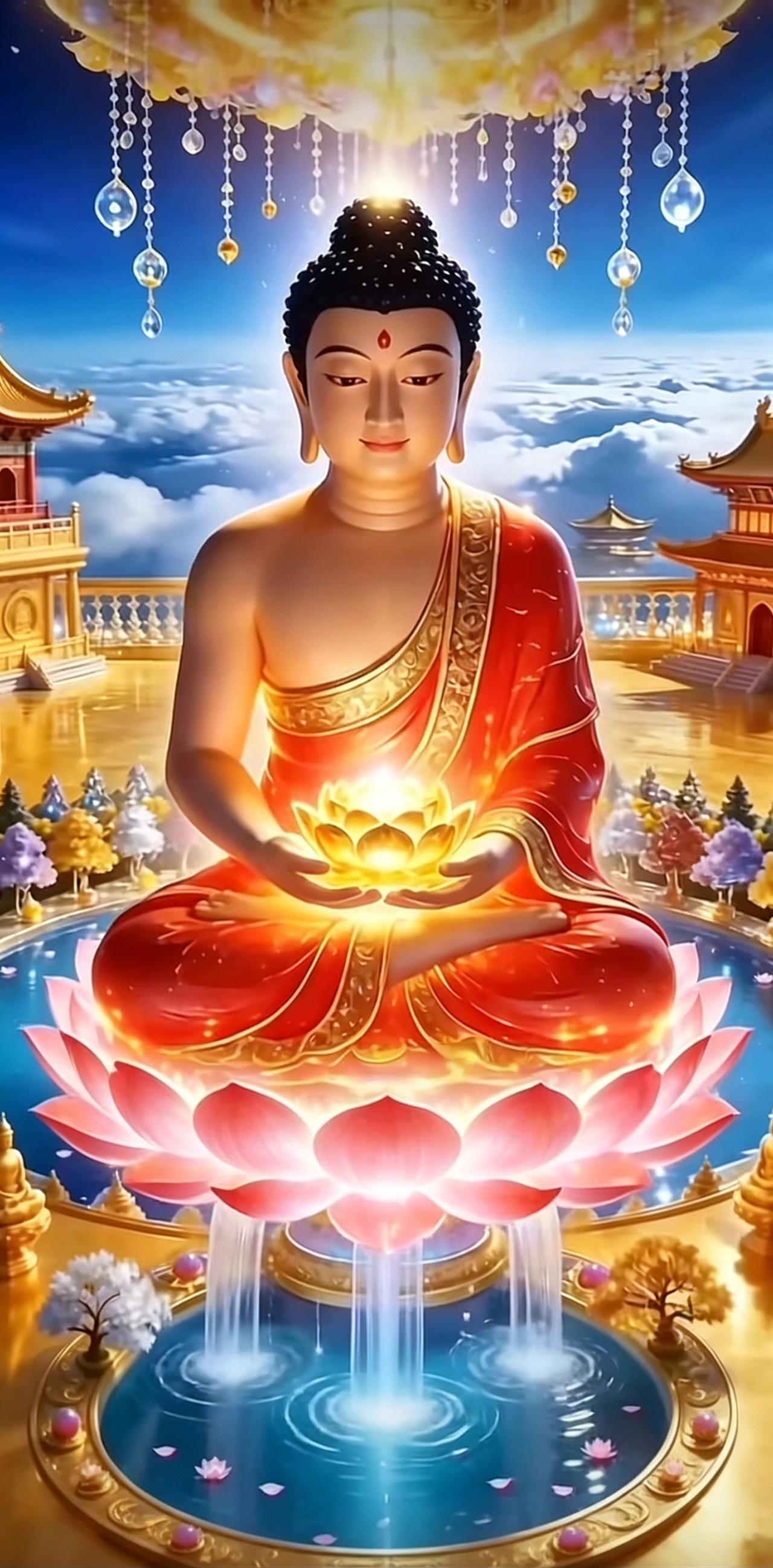 珍惜这句万德洪名，以真心为礼，只愿弥陀慈父心生欢喜来到世间走一遭，慢慢才懂
