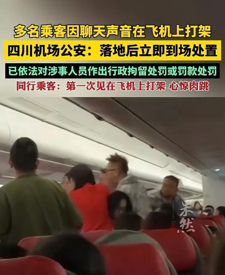 飞机上竟然打架，真是活腻歪了！不夸张地讲，我坐飞机没有一百次也有50次，每次坐