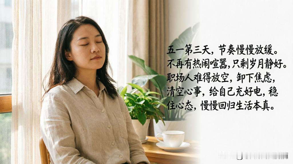 五一放假第一天，我关掉工作群，睡到自然醒——这5个道理，希望你早点懂先讲个真