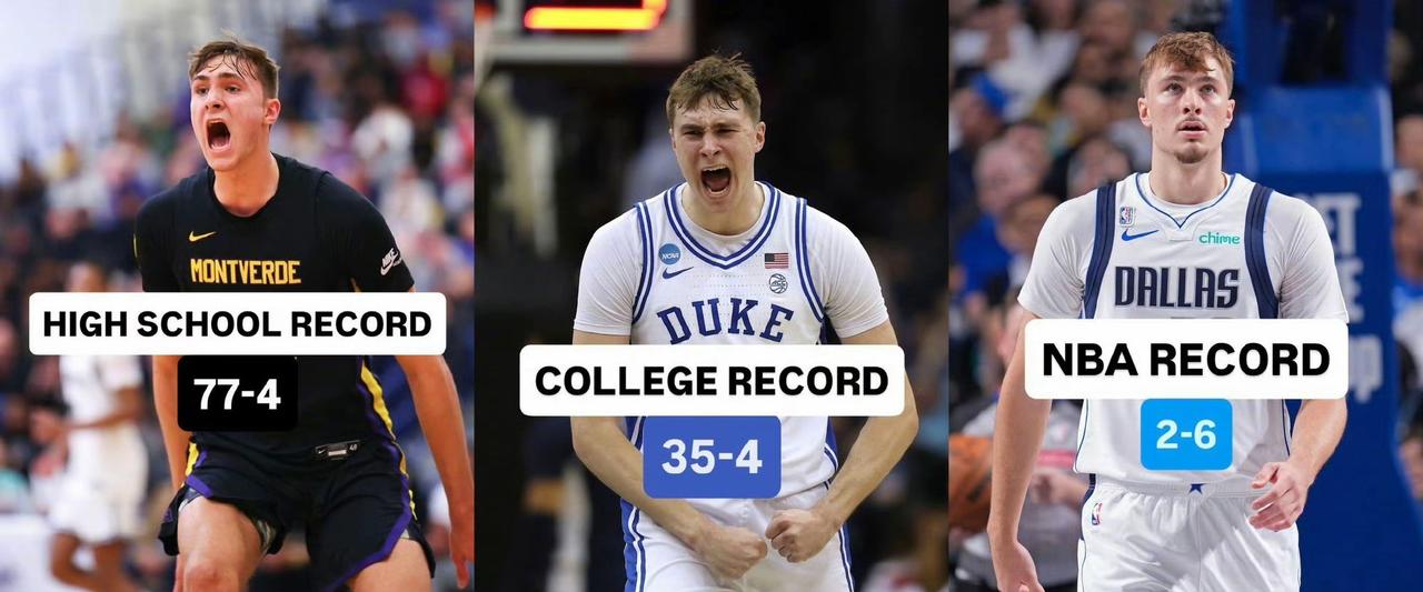 关于今年的选秀状元弗拉格的冷知识：他高中生涯只输了4场，大学只输了4场，在NB