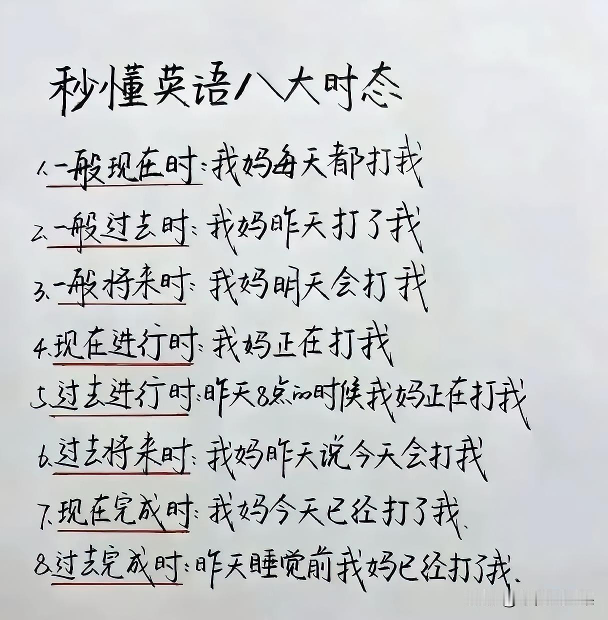 要是当时有人讲得这么明白也不至于我英语不及格[捂脸哭]