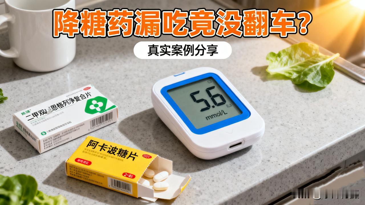 奇怪事，降糖药漏吃竟没翻车？秋季生活打卡季今天中午忙到昏头，扒完饭才猛然