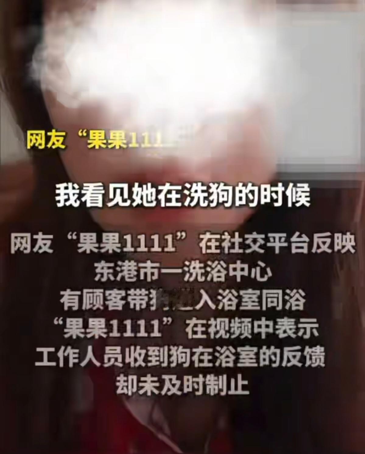 浴室里人狗同浴还用店里浴巾，经理说浴巾直接扔，这就完了？7月21日，辽宁丹东