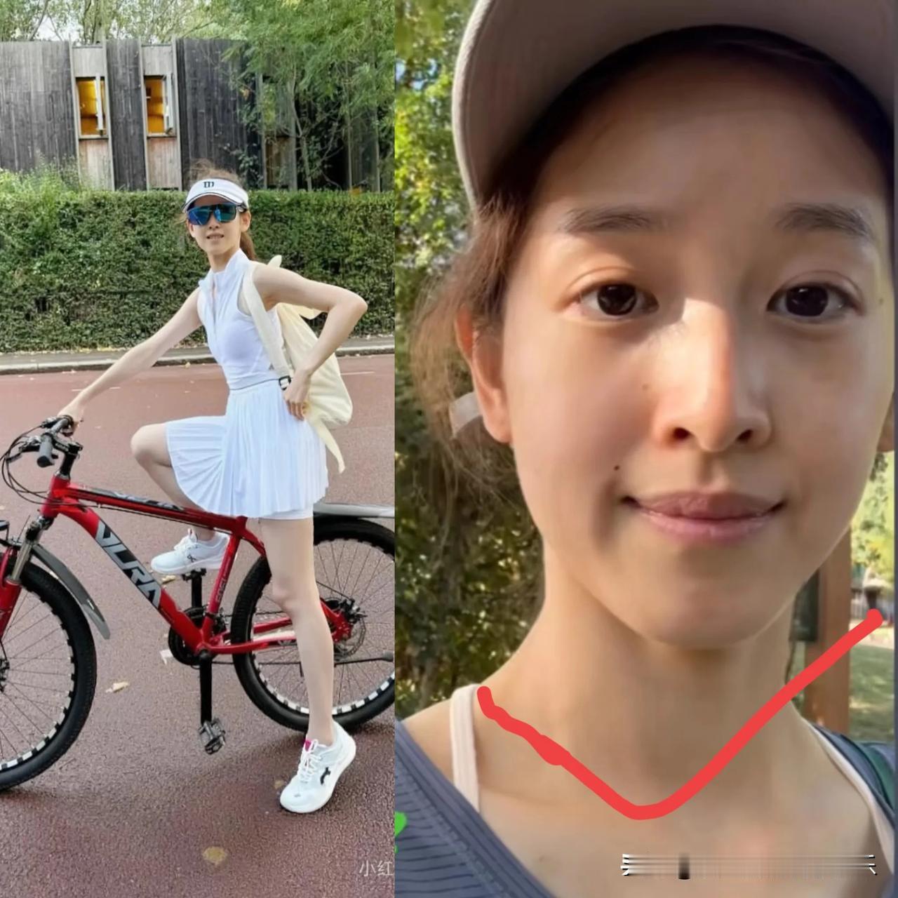 章泽天的素颜看着有点不对劲，很简单的原因，不是因为她沧桑了，也不是因为她