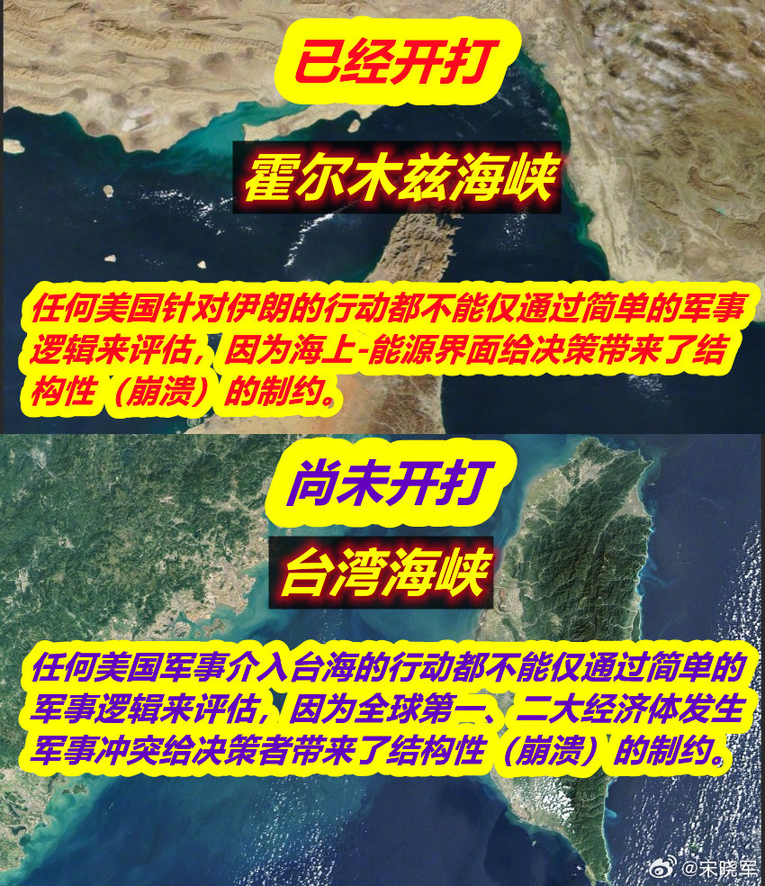 这几天我常常对问我霍尔木兹海峡战事的朋友说——霍尔木兹海峡的战事其实对未来台湾海