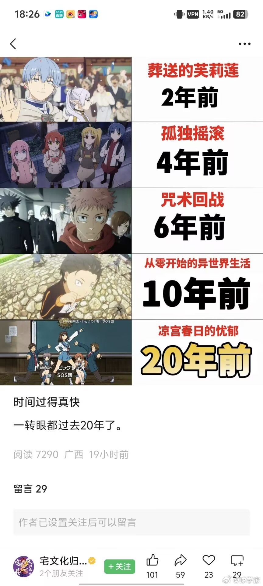 🔵听说有日本二次元吐槽还以为凉宫春日的忧郁是讲抑郁症病人的动画，结果看了之后感