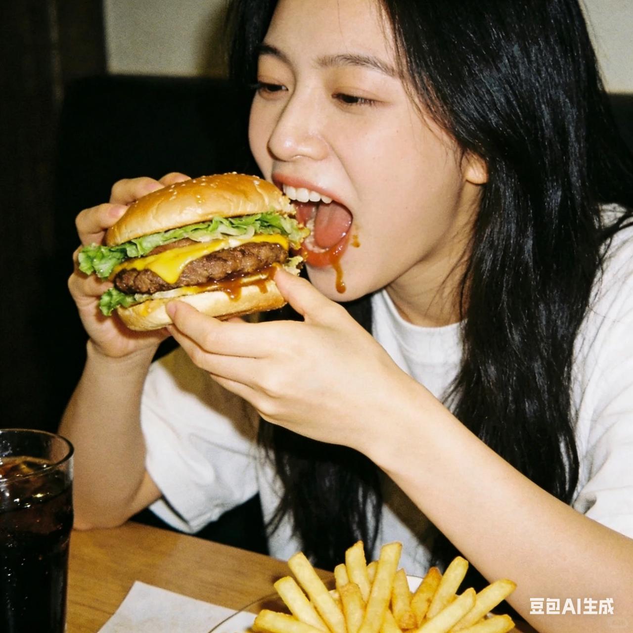 自助餐吃12个汉堡被拒入内，老板和顾客闹到报警[捂脸哭]常州一位女子吃汉堡自