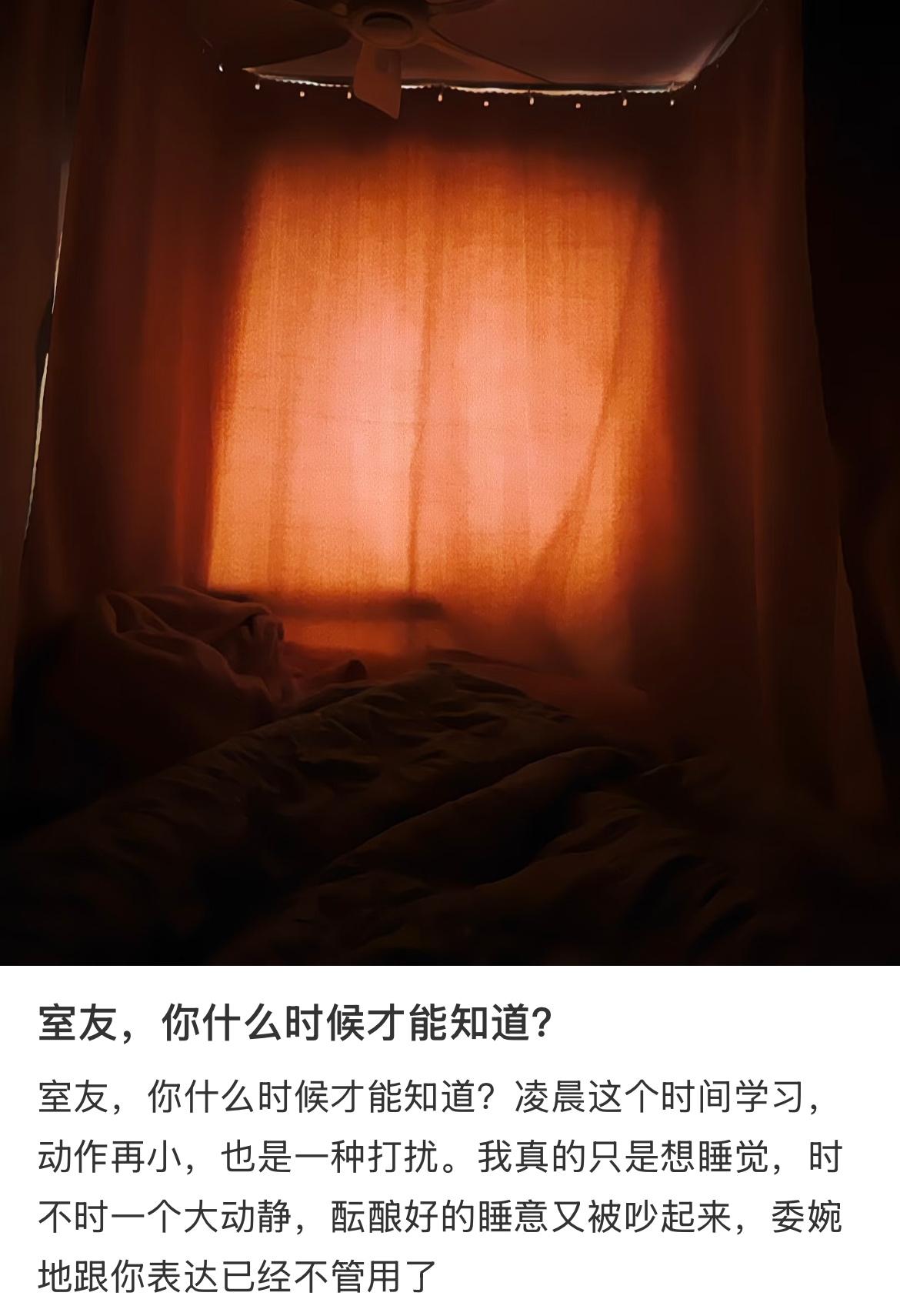 室友，你什么时候才能知道？