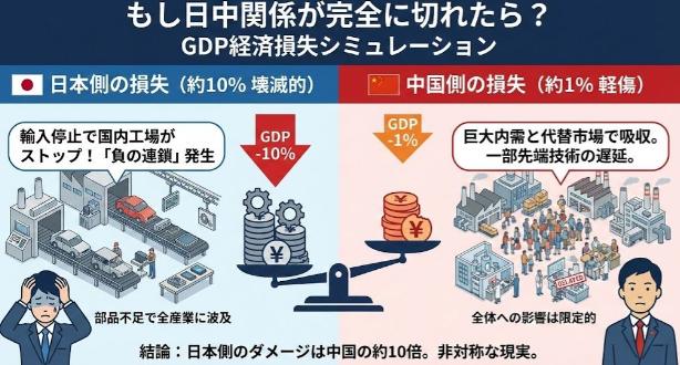 要是中日直接贸易停止了会咋样？日本用超级计算机进行试算，日本会损失GDP的10