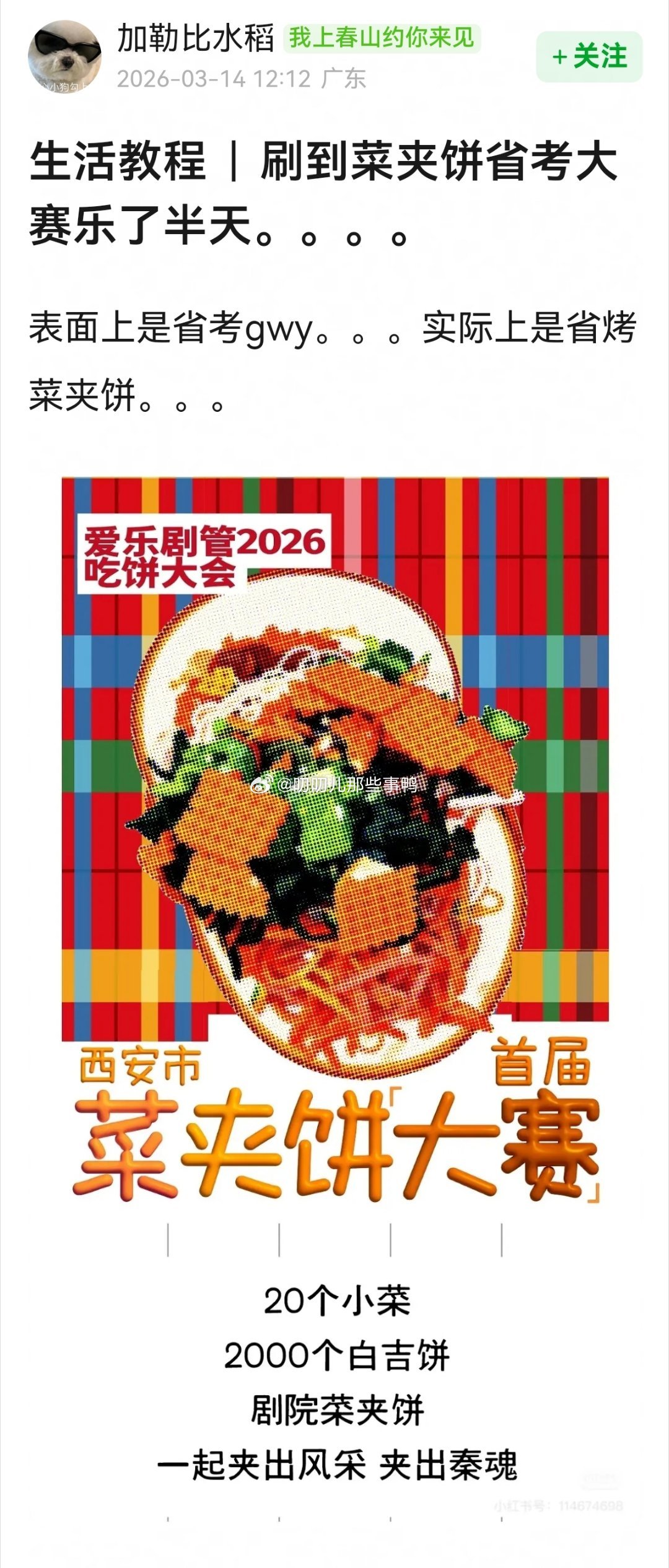 刷到菜夹饼省考大赛～