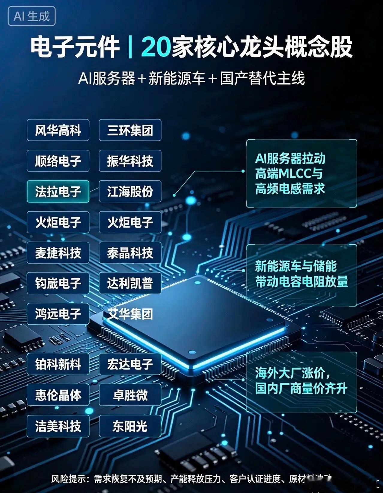 电子元件｜20家核心龙头公司梳理：1.风华高科｜阻容感全品类平台龙头国内MLC