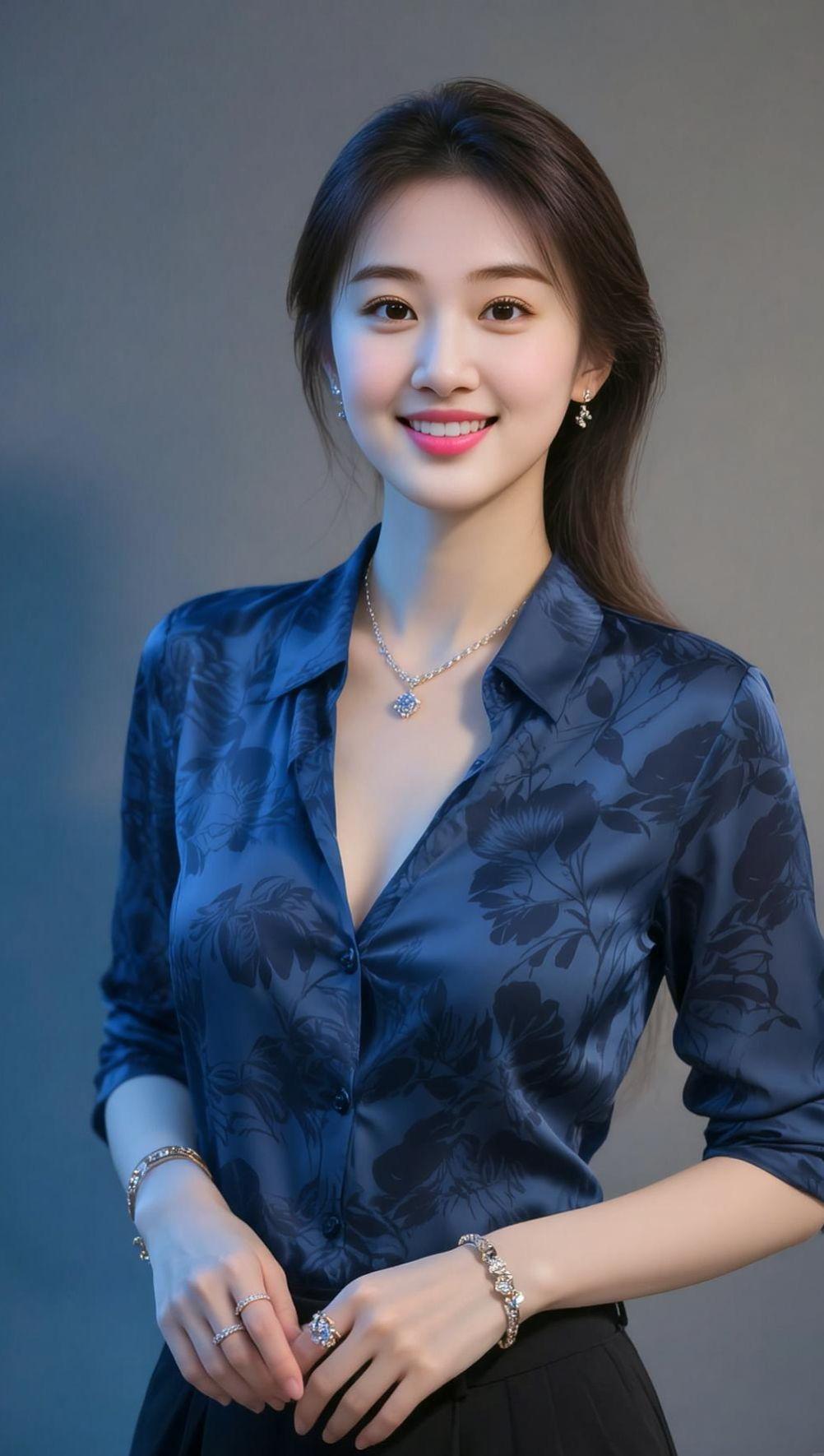 AI优雅写真氛围感美女