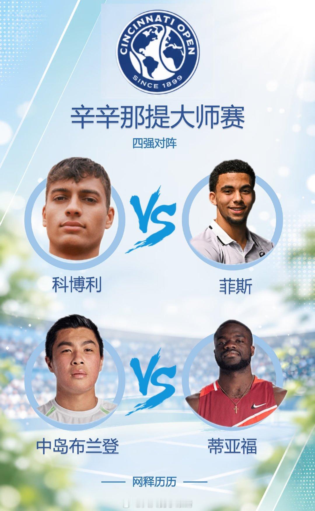 科博利对阵菲斯，23日凌晨1:30；中岛布兰登对阵蒂亚福，23日6:00。辛辛