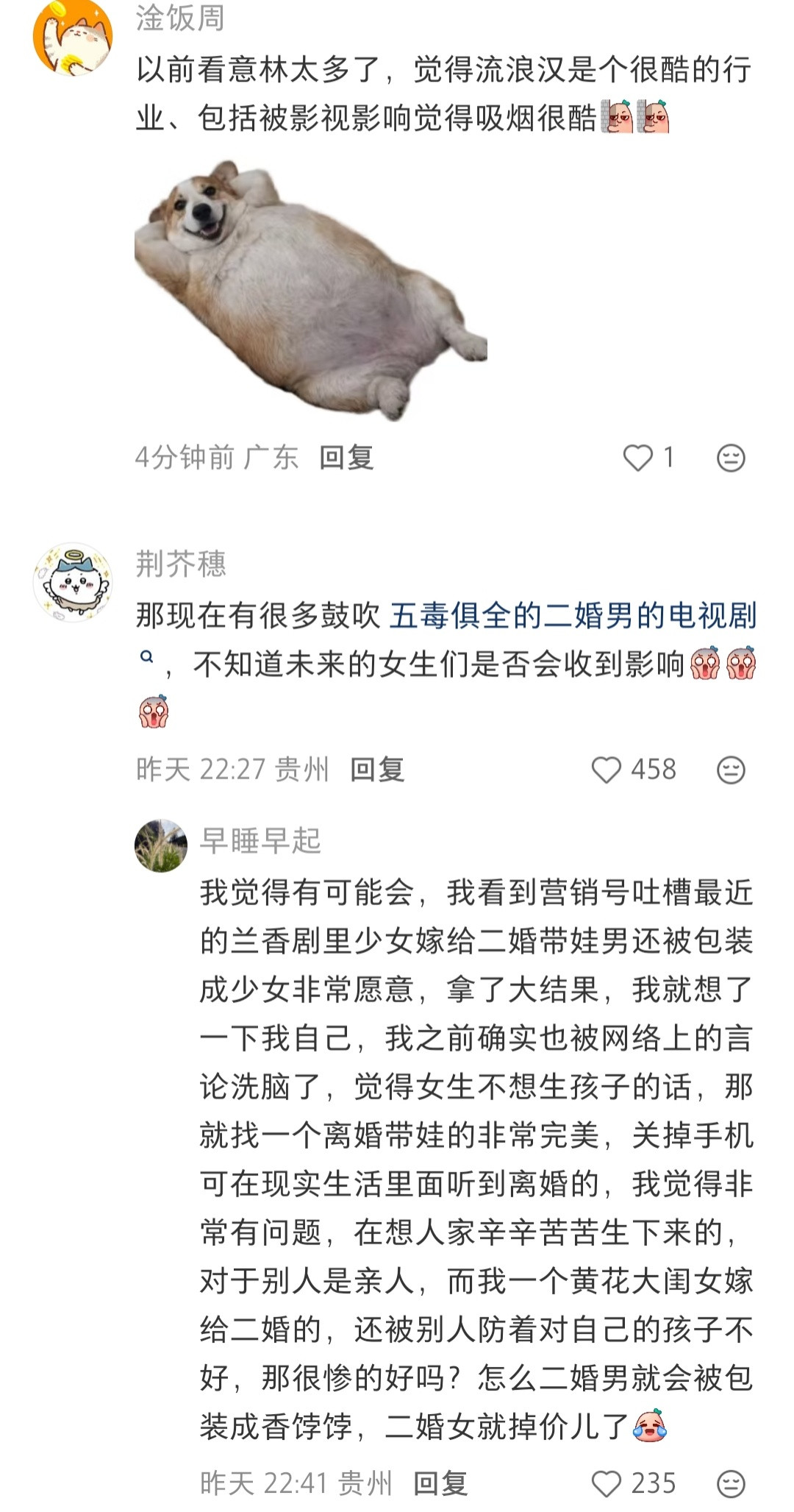 最近总看到讨论现在电视剧鼓吹二婚男对现实里择偶的影响[思考]​​​