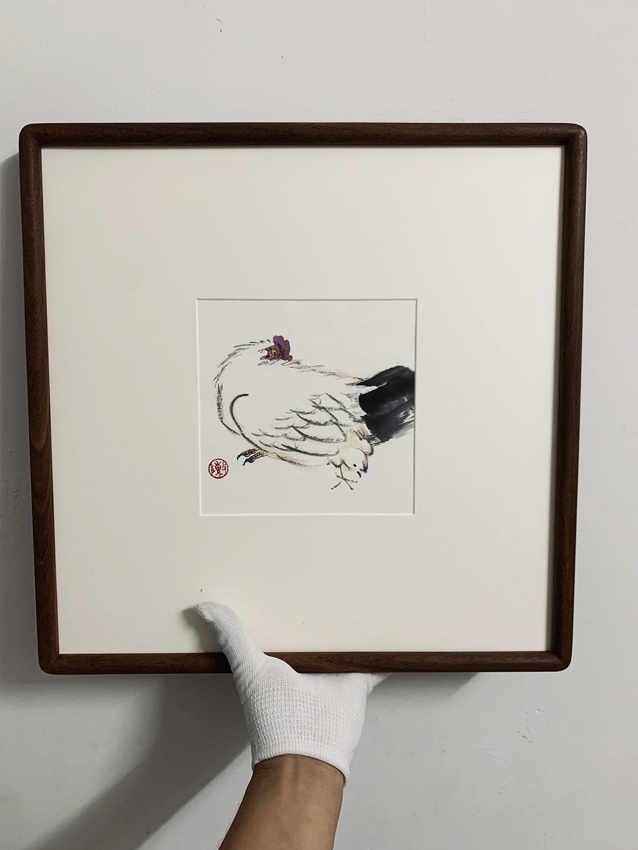主题叫“母爱”国画水墨画手绘艺术收藏