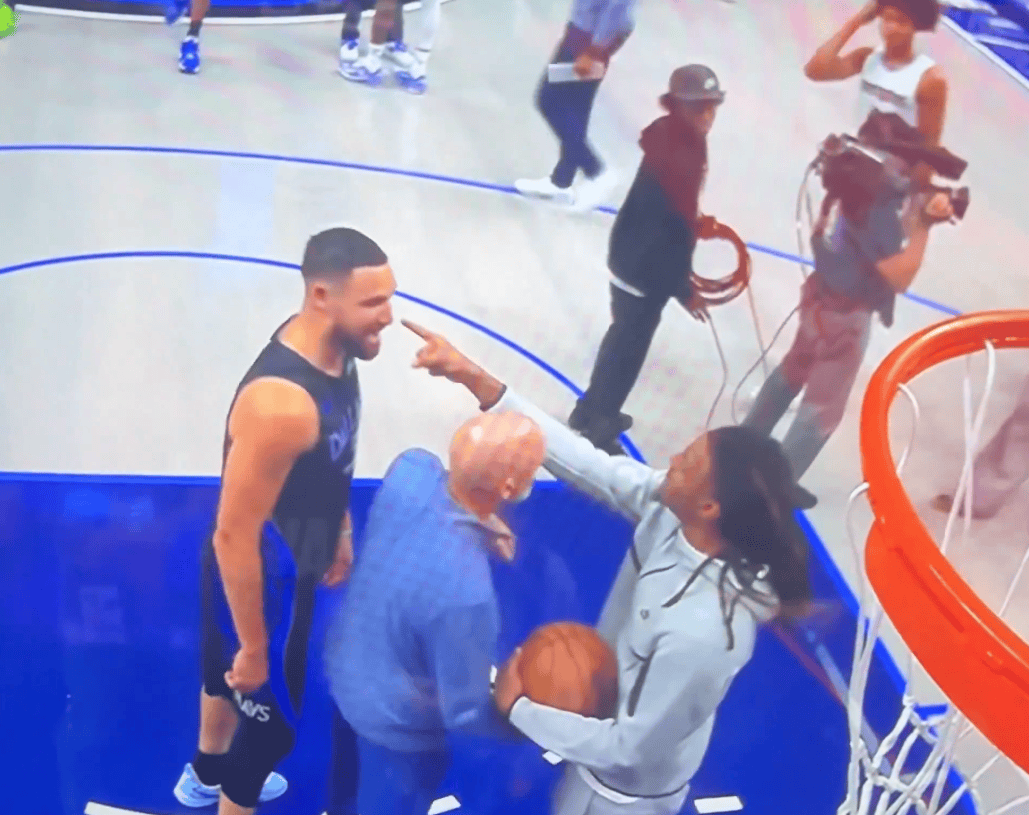 美媒晒视频: 莫兰特用手指戳克莱脸说“你现在就是个废物”