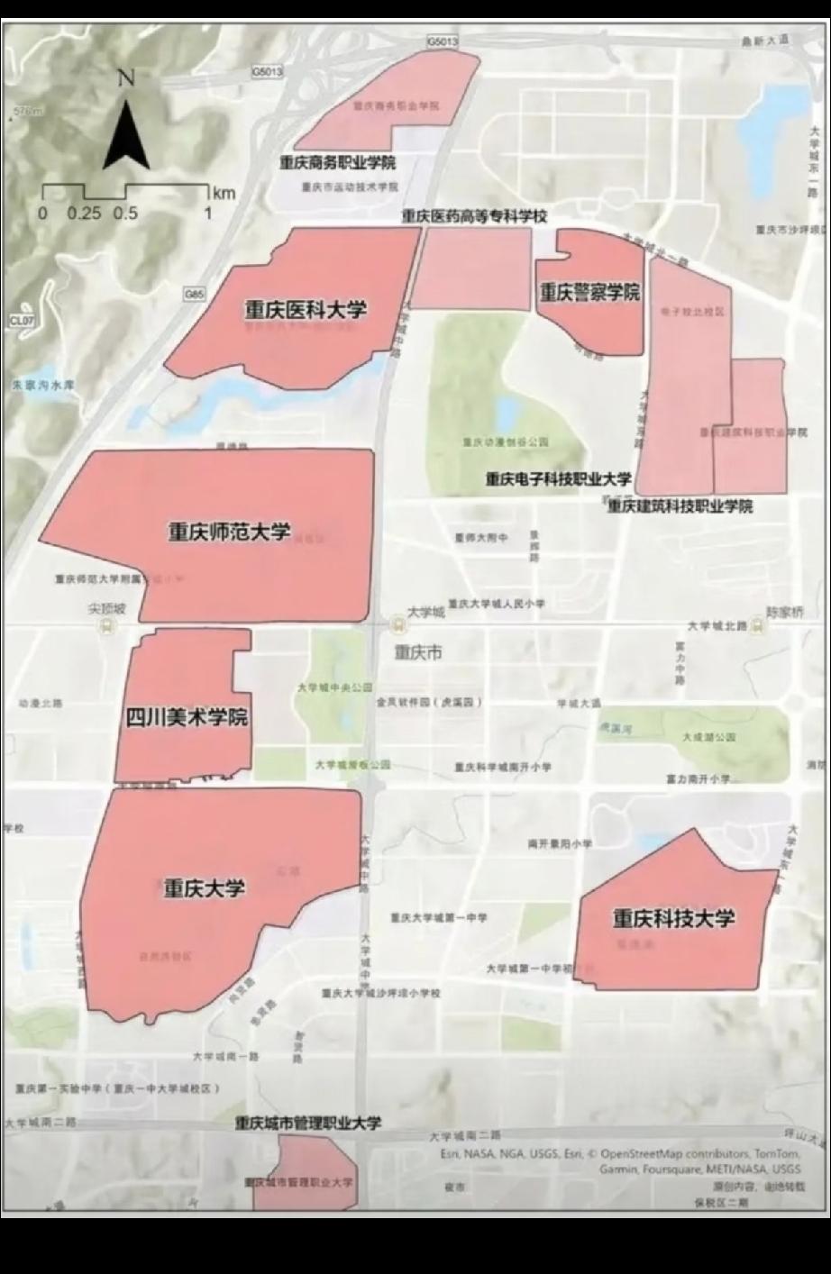 在重庆科技学院（重科）旁边很牛的学校，大概率是重庆大学虎溪校区。[笑着哭]重庆大学
