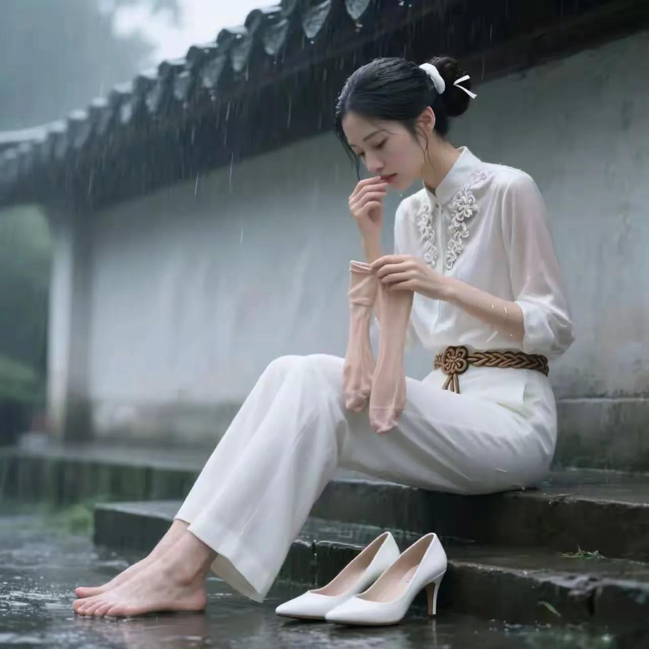 出门时，还是晴空万里，一眨眼的功夫下起大雨来了。看来，“晴天带伞”的古训是有道理