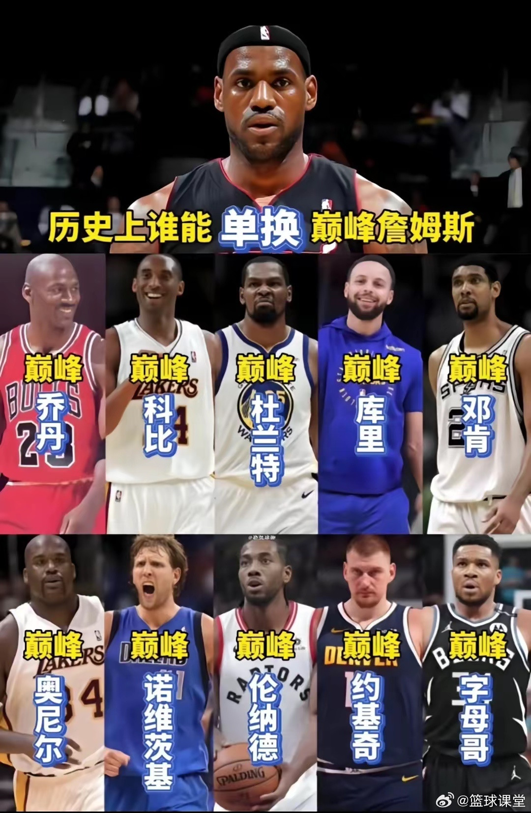 NBA历史上谁能单换詹姆斯？
