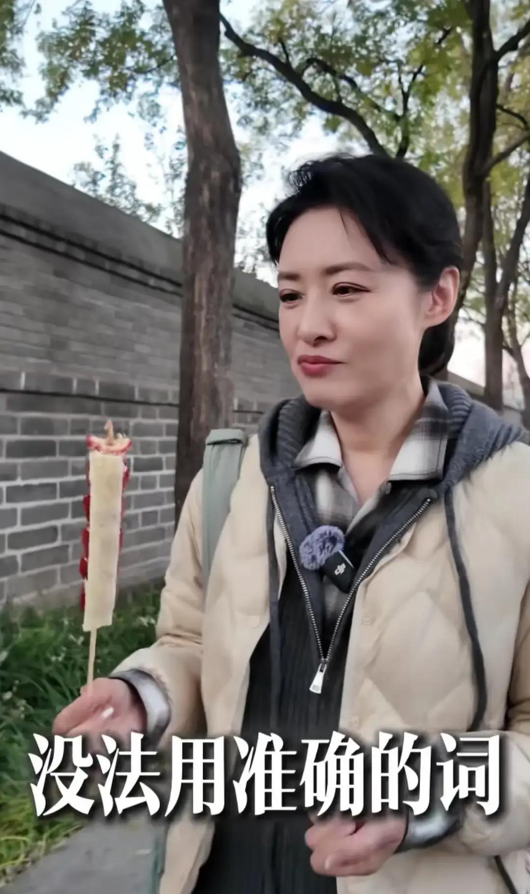 周涛花20块买了根奶皮子糖葫芦，咬第一口就皱眉，说难吃却说不清哪儿怪。视频被朋