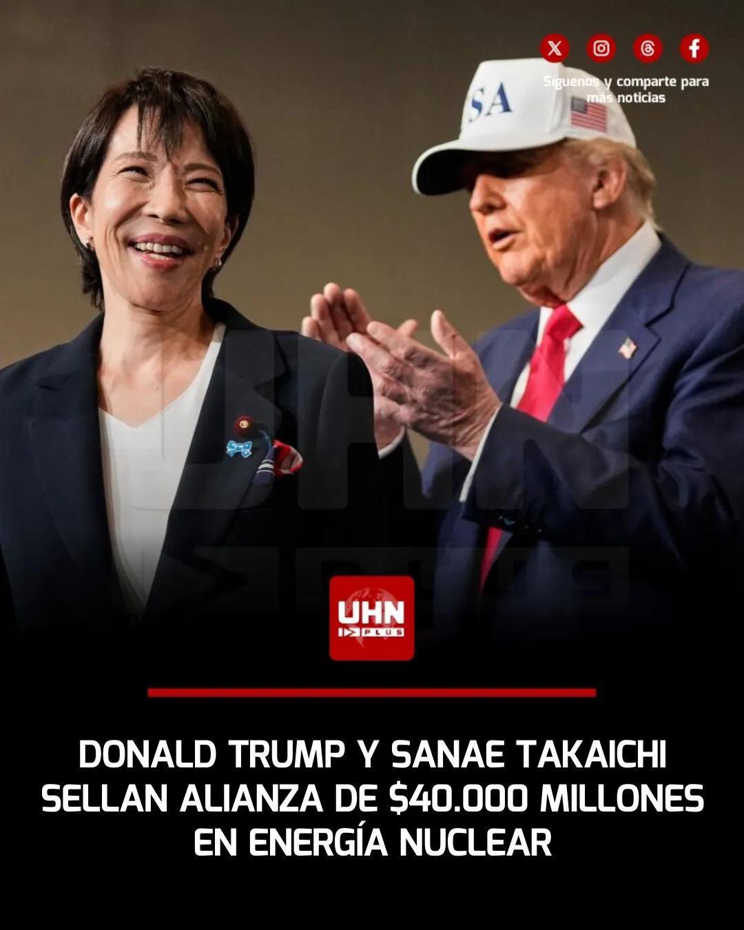 |据路透社报道，美国总统唐纳德·特朗普和日本首相高市早苗将于今日宣布一项价值4