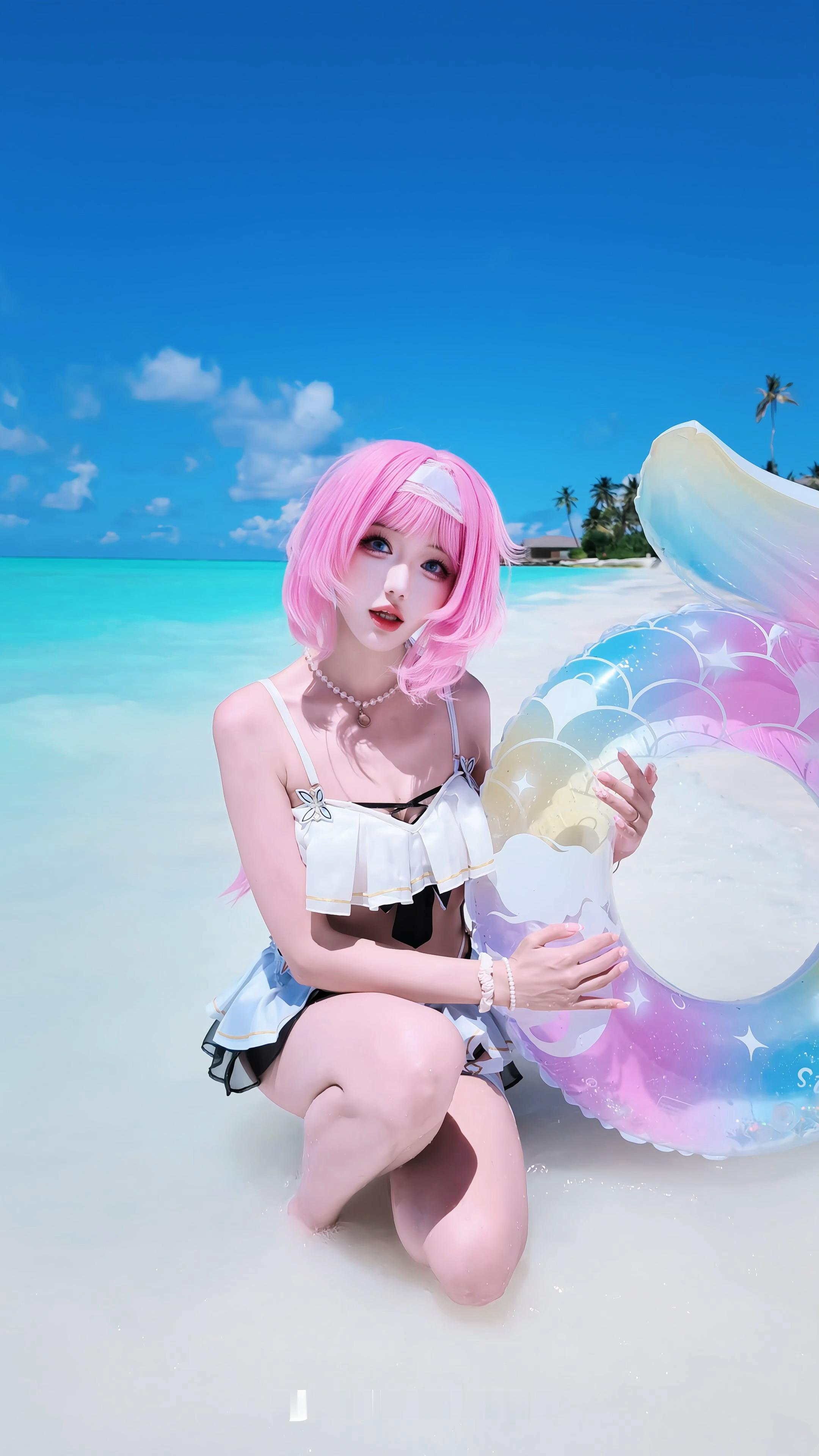 爱莉希雅！💗（来马尔代夫也要搞二次元[爱心]cosplay爱莉希雅co