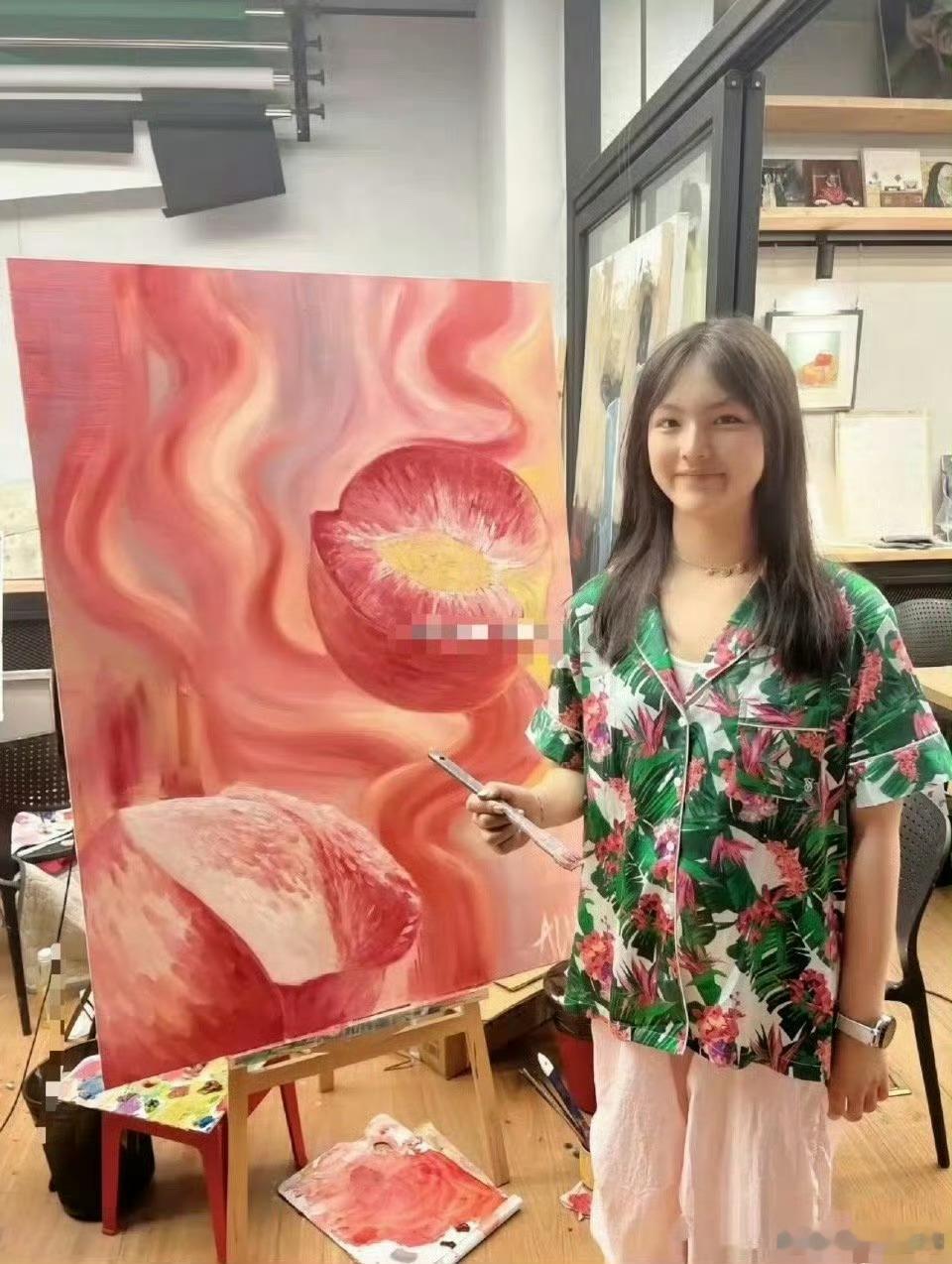 王诗龄一幅画卖145万，这能买多少框桃子啊
