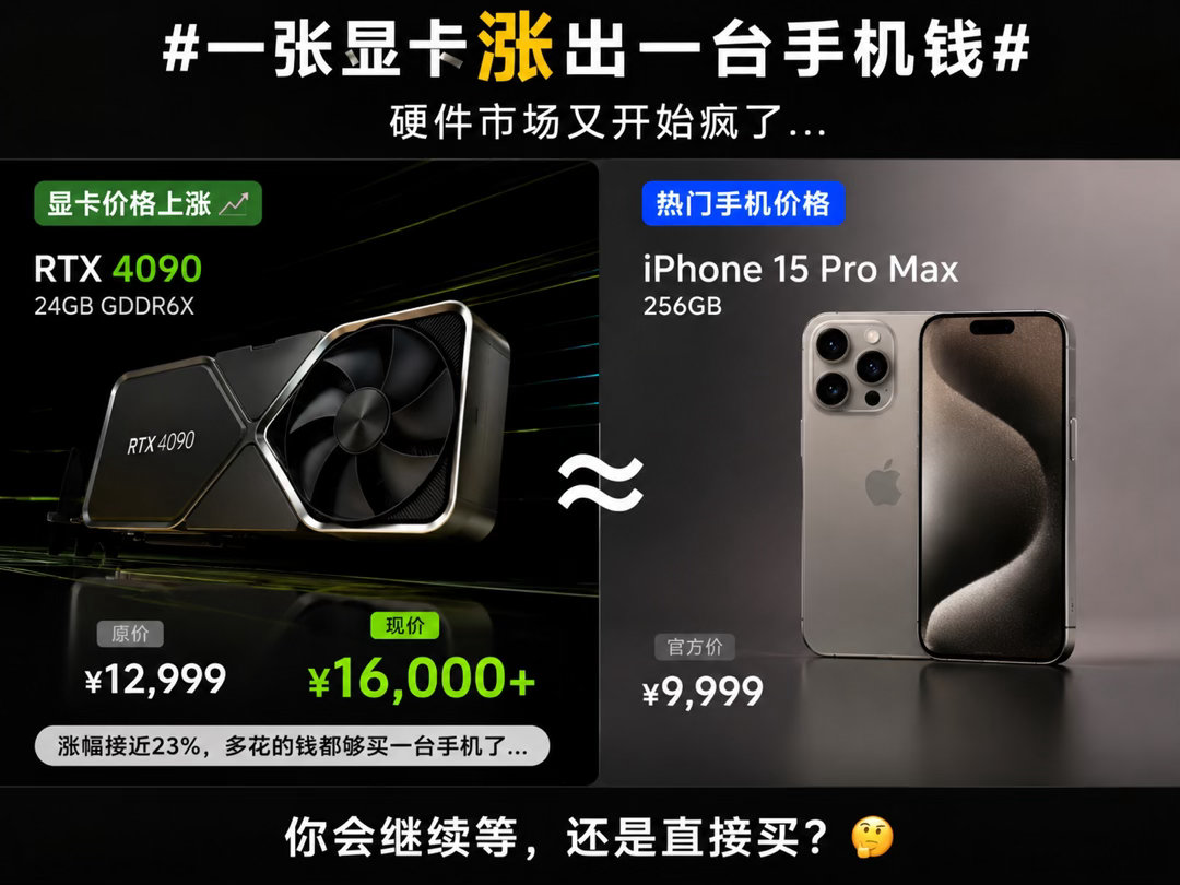 前两年大家都在等显卡降价，没想到今年又开始涨了。AI是真的把整个硬件市场都带起来