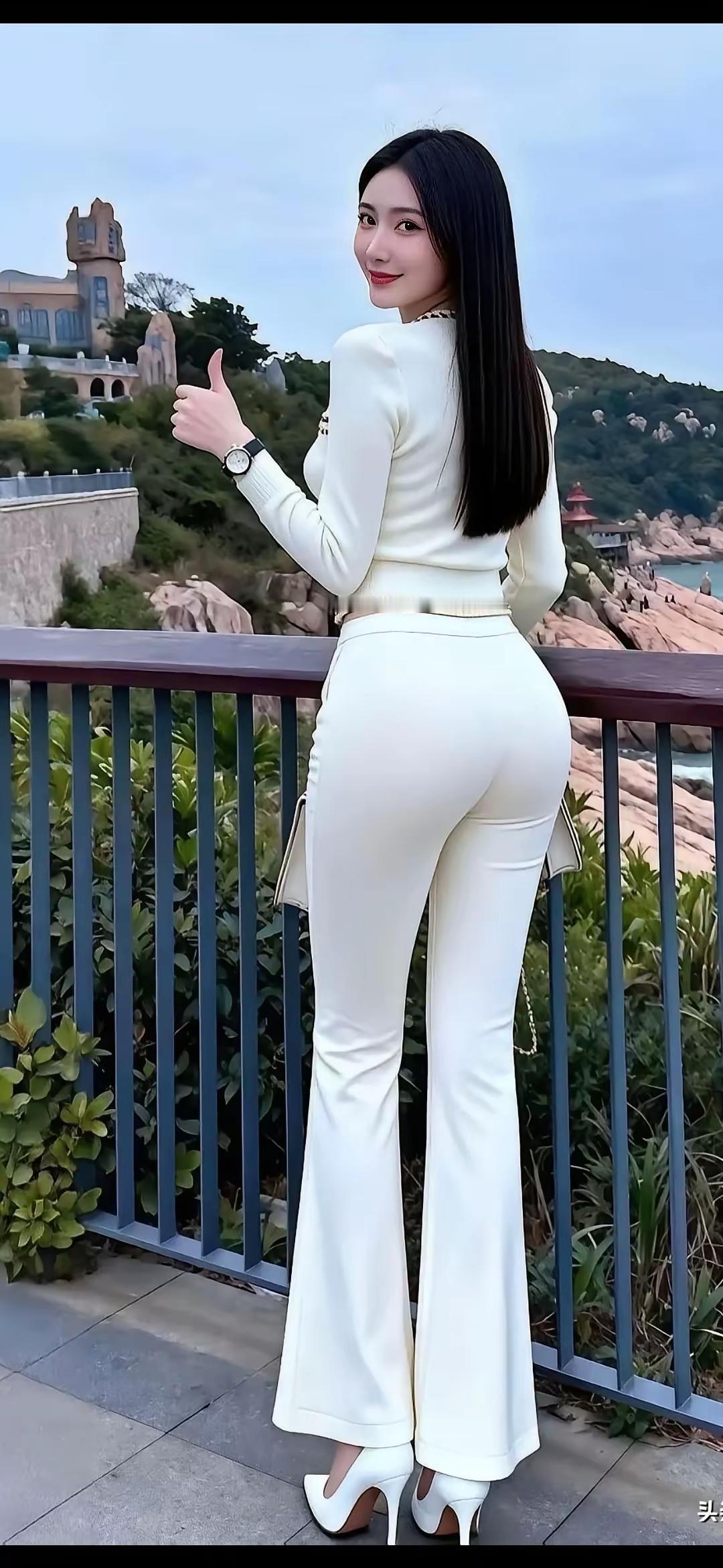 塞鸿秋·临海春妆云裁素袂轻风绕，晴光映浪沙滩耀。堆蓝石屿连远浦，叠翠楼檐