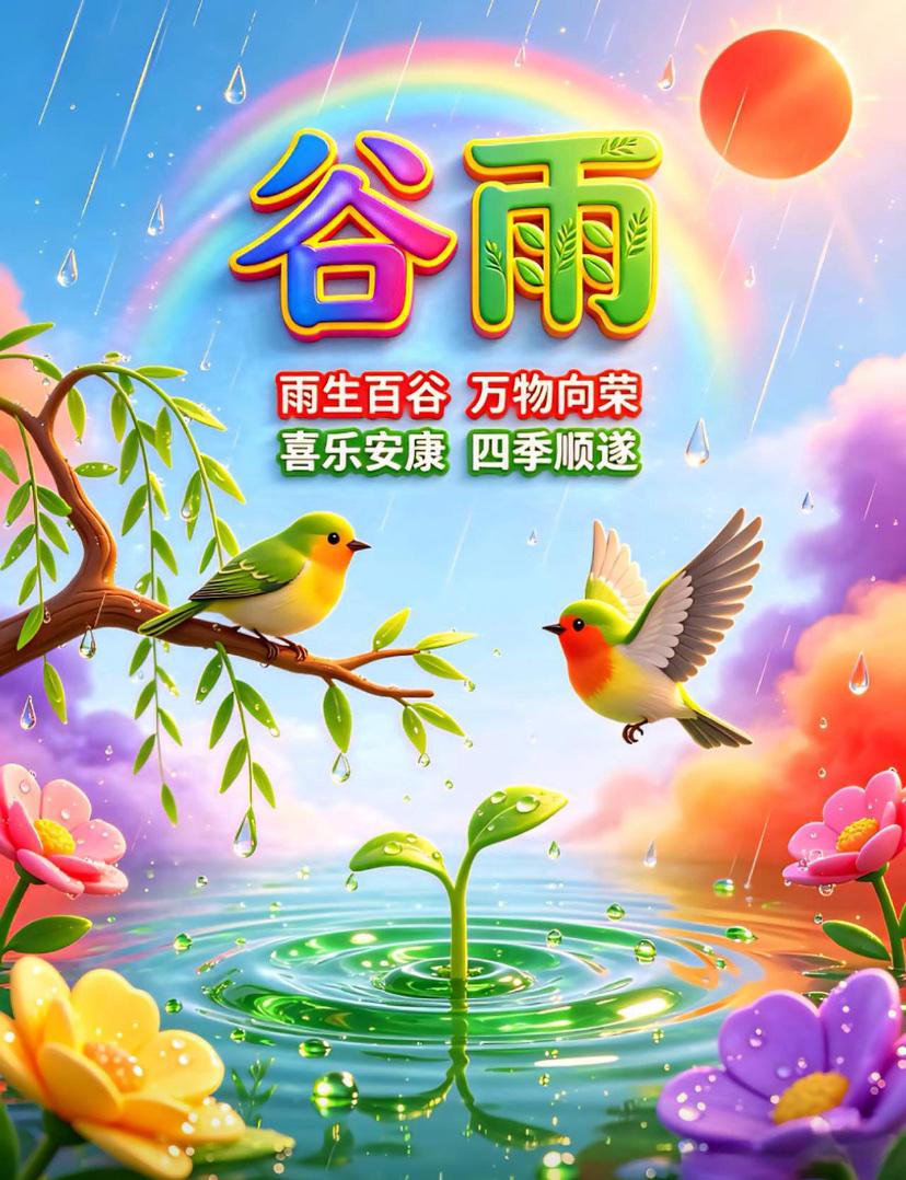 🌺☘️2026./4.20.周一春晨问安☘️🌺🌾💦谷雨，谷雨，吉祥