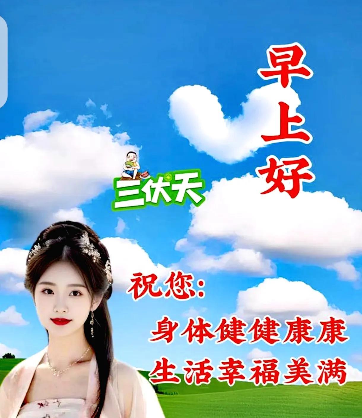 #分享早安的美好话语#炎炎暑天今入伏，祝愿惬意茂如树；不贪凉亦少熬夜，葱