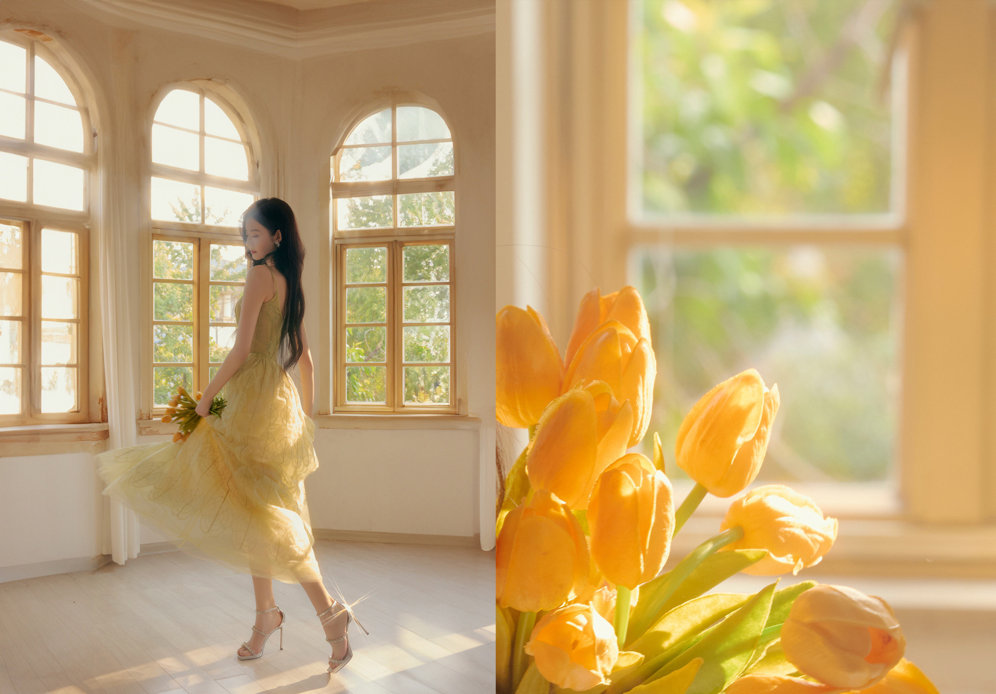 张艺凡，月下轻纱飘飘，共绘诗意时光​​​